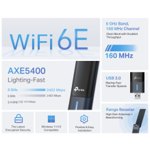 TP-LINK AXE5400 Wi-Fi 6E High Gain Wireless USB Adapter Archer TXE70UH