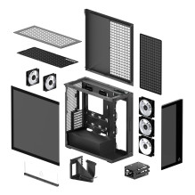 Case, ARCTIC, Xtender VG (Black), Case product features Transparent panel, Not included, Colour Black, ACPCC00016A