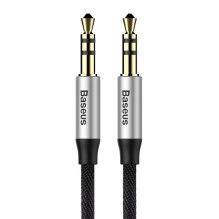 RETURNED ITEM Baseus Yiven M30 stereo audio cable AUX 3.5 mm male mini jack 1.5 m silver-black (CAM30-CS1)