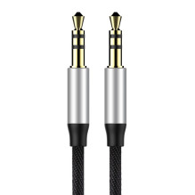 RETURNED ITEM Baseus Yiven M30 stereo audio cable AUX 3.5 mm male mini jack 1.5 m silver-black (CAM30-CS1)