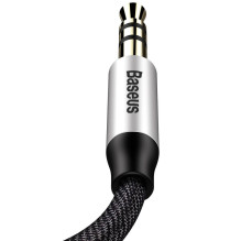 RETURNED ITEM Baseus Yiven M30 stereo audio cable AUX 3.5 mm male mini jack 1.5 m silver-black (CAM30-CS1)