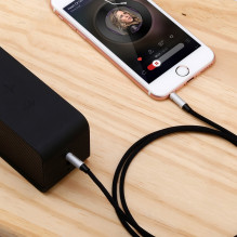 RETURNED ITEM Baseus Yiven M30 stereo audio cable AUX 3.5 mm male mini jack 1.5 m silver-black (CAM30-CS1)