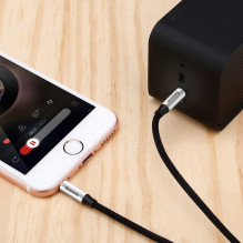 RETURNED ITEM Baseus Yiven M30 stereo audio cable AUX 3.5 mm male mini jack 1.5 m silver-black (CAM30-CS1)