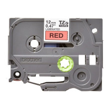 Etiketės juosta - Brother TZe-431 Juoda ant Raudonos, Laminuota