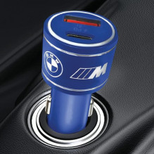 BMW M Edition PD-QC 3.0 20W Car Charger - Blue / Black