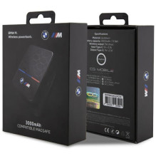 BMW M Collection MagSafe 5W 3000mAh Inductive Power Bank - Black