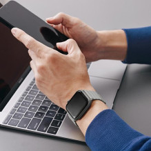 Uniq Revix Magnetic Strap for Apple Watch 38 / 40 / 41 mm - Blue and White