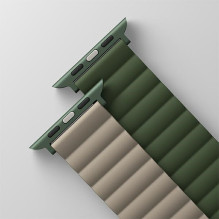 Uniq Revix Magnetic Strap for Apple Watch 42 / 44 / 45 / 49 mm - Green-Beige