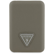 Guess Grained Triangle Power Bank with MagSafe 5000mAh 15W USB-C - Brown