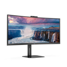 AOC V5 CU34V5CW computer monitor 86.4 cm (34") 3440 x 1440 pixels Wide Quad HD LED Black