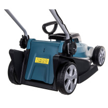 Makita ELM3320 vejapjovė, juoda, turkio spalvos, su kintamos srovės varikliu