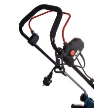 Makita ELM3320 vejapjovė, juoda, turkio spalvos, su kintamos srovės varikliu