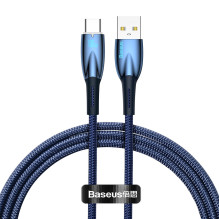 RETURNED ITEM Baseus Glimmer Series fast charging cable USB-A - USB-C 100W 480Mbps 1m blue