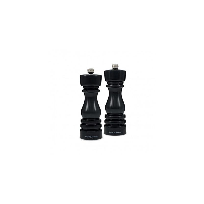Cole and Mason London Pepper / Salt Set 18cm Black
