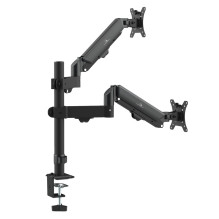 Maclean 2 monitor mount, gas spring, 17"-32", 2-10kg, black, MC-136