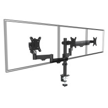 Maclean 3 monitor mount, gas spring, 17"-27", 2-8kg, black, MC-137