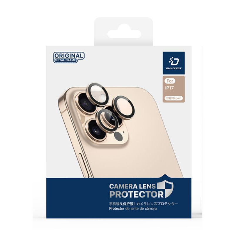 Dux Ducis Apple iPhone 17 fotoaparato objektyvo apsauga, sidabrinė