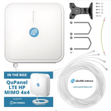 QuWireless Outdoor antenna QuPanel 5G / LTE HP MIMO 4x4, 10m cables