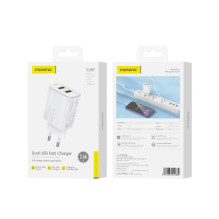 Įkroviklis Foneng EU63 2.4A 2xUSB-A baltas