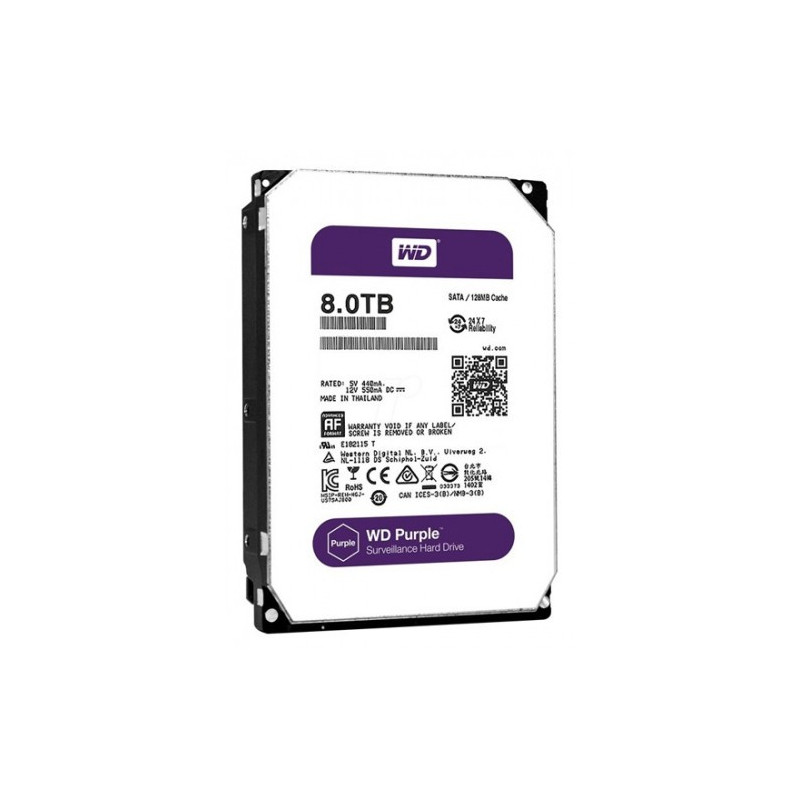 8,0 TB HDD, SATA diskas, „Purple“ serija, CCTV įrangai