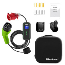 Qoltec 52475 electric vehicle charging cable Black Type 2 5 m