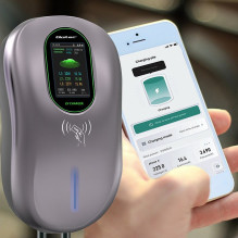 Qoltec 52430 EV Charging Station 2-in-1 Type2 , 22kW , Wi-fi, LCD , RFID , 3 phases , Wallbox , 5m