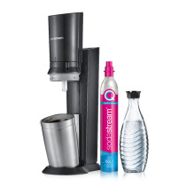 Namų ir Virtuvės Prietaisas - SodaStream Crystal 3 Soda Maker Stiklinė Butelis Juodas