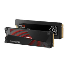 SSD, SAMSUNG, 990 PRO with Heatsink, 4TB, M.2, PCIe Gen4, NVMe, TLC, Write speed 6900 MBytes / sec, Read speed 7450 MByt