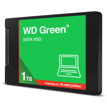 SSD, SANDISK, Green, POWERED BY SANDISK, 1000 GB, Serial ATA III, Read speed 545 MB / s, 2.5", WDS100T5G0A-00CPT0