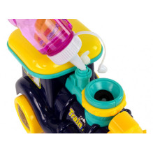 LEAN Toys Soap Bubble Locomotive Rides Light Sounds Blue