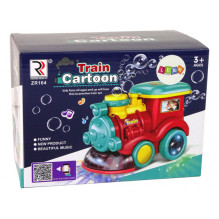 LEAN Toys Soap Bubble Locomotive Rides Light Sounds Blue