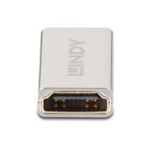Adapteris - LINDY HDMI 2.1 F / F Adapteris, 48Gbps, 8K, UHD, 60Hz, Sidabrinis