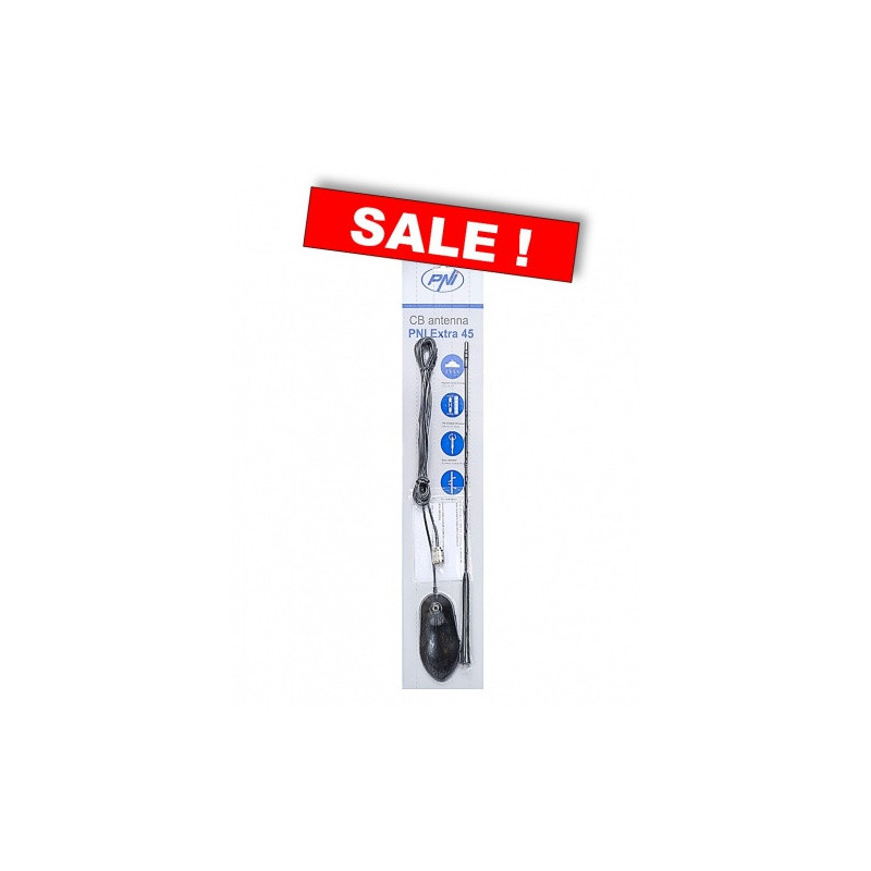 Vismazākā CB antena (45 cm) ar magnētu, kuru var uzstādīt uz auto vai mikroautobusiem , EXTRA 45