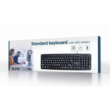 KEYBOARD STANDART USB ENG BIG / LETT. BLACK KB-US-103 GEMBIRD KEYBOARD STANDART USB ENG BIG / LETT. BLACK KB-US-103 GEMBIRD