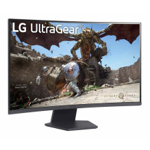 LCD monitorius, LG, 32GS60QC-B, 32 colių, žaidimų / išlenktas, skydelis VA, 2560x1440, 16:9, 180 Hz, matinis, 1 ms, pakr