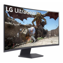 LCD monitorius, LG, 32GS60QC-B, 32 colių, žaidimų / išlenktas, skydelis VA, 2560x1440, 16:9, 180 Hz, matinis, 1 ms, pakr