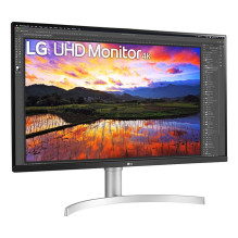 LCD monitorius, LG, 32UN650K-W, 31,5', 4K, Panel IPS, 3840x2160, 16:9, 5 ms, Garsiakalbiai, Reguliuojamas aukštis, Pakre