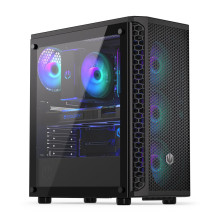 Case, ENDORFY, Signum 300 ARGB, MidiTower, Case product features Transparent panel, Not included, ATX, MicroATX, MiniITX