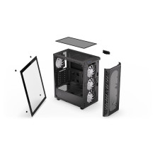 Case, ENDORFY, Signum 300 ARGB, MidiTower, Case product features Transparent panel, Not included, ATX, MicroATX, MiniITX