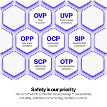 Maitinimo šaltinis, ENDORFY, SUPREMO FM6, 850 vatų, efektyvumas 80 PLUS GOLD, MTBF 100 000 valandų, EY7A012