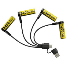 BATTERY RECH. LI-ION AA 1.5V / 4PACK NH2400 NITECORE BATTERY RECH. LI-ION AA 1.5V / 4PACK NH2400 NITECORE