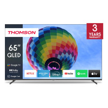 TV Set, THOMSON, 65", 4K / Smart, QLED, 3840x2160, Wireless LAN, Bluetooth, Google TV, Dark Grey, 65QG4S14