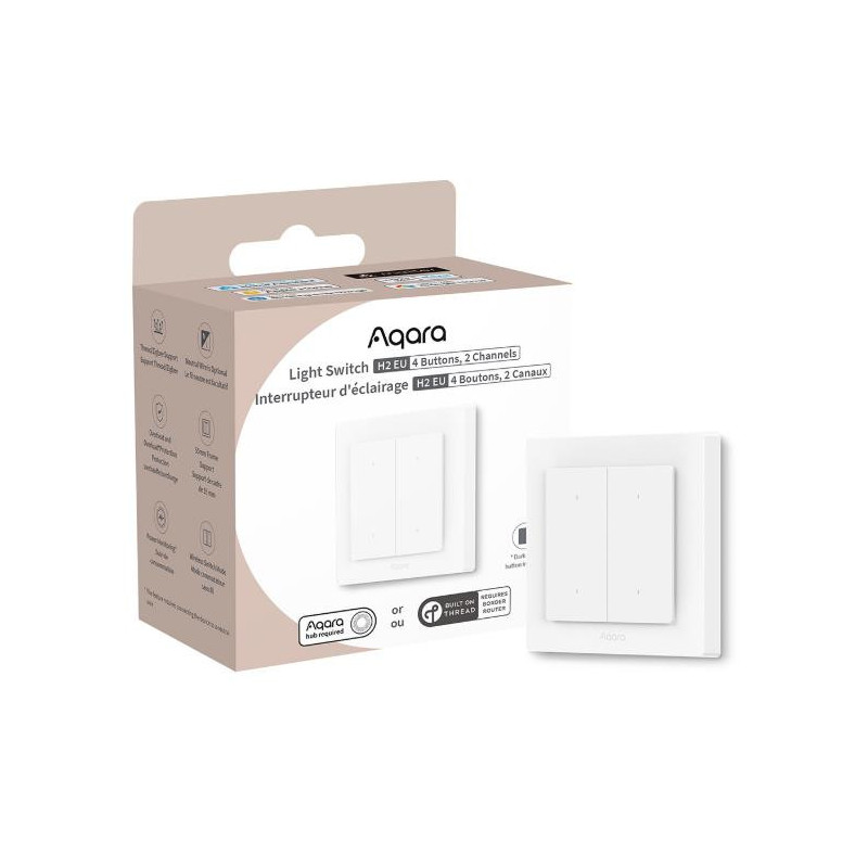 SMART HOME LIGHT SWITCH H2 / WS-K08D AQARA