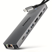 Įvesties / išvesties šakotuvas USB-C 7in1 dvigubas 4K / 0.15M HMC-7HX2 AXAGON