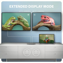 Įvesties / išvesties šakotuvas USB-C 7in1 dvigubas 4K / 0.15M HMC-7HX2 AXAGON