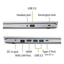 Nešiojamasis kompiuteris, ACER, Aspire, Go 15, CPU AMD RyzenT 5, 5625U, 2.3 GHz, 15.6", 1920 x 1080 pikselių, RAM 1