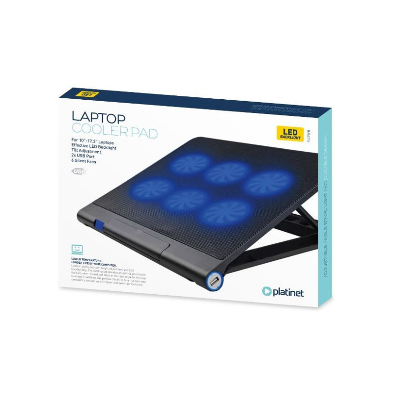 PLATINET LAPTOP COOLER PAD 6 FANS 1200 RPM