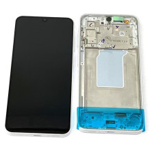 Ekranas Samsung A266 A26 5G su lietimui jautriu stikliuku ir rėmeliu Black originalus (service pack)