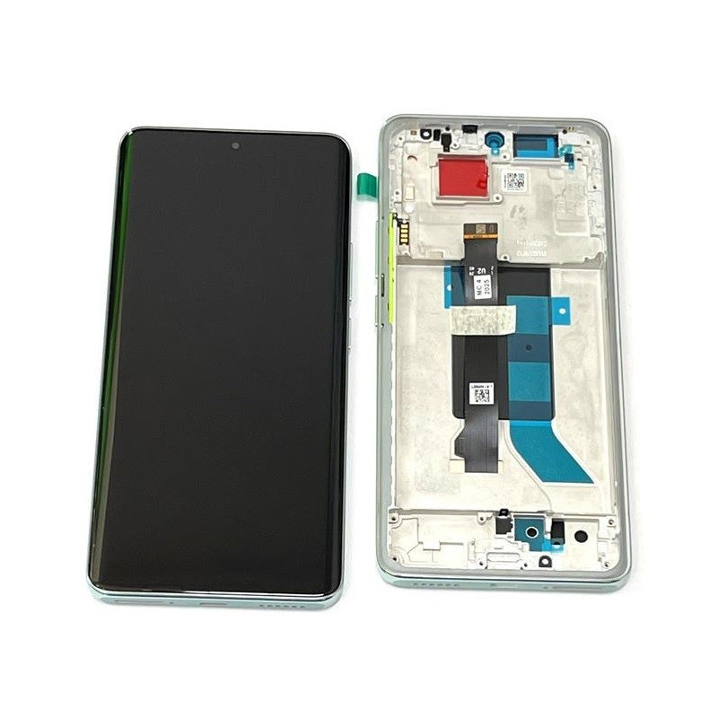 LCD screen Xiaomi Redmi Note 14 Pro 5G with touch screen with frame Coral Green original (service pack)