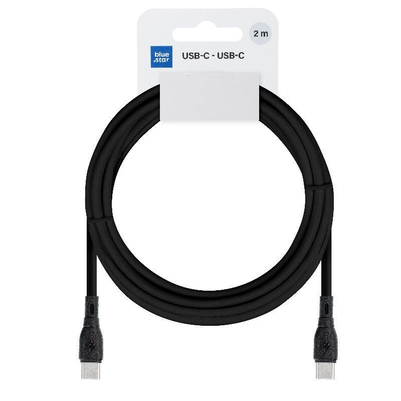 USB cable Blue Star (PJ73) "USB-C (Type-C) to USB-C (Type-C)" (60W) 2m black